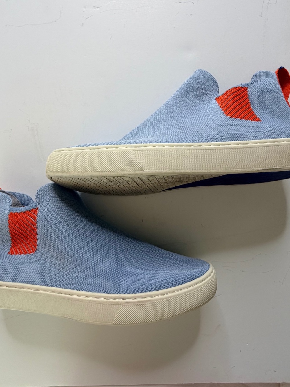 Rothy's Arctic Blue And Orange Chelsea Ankle Bootie Size W 9.5 - Picture 7 of 7